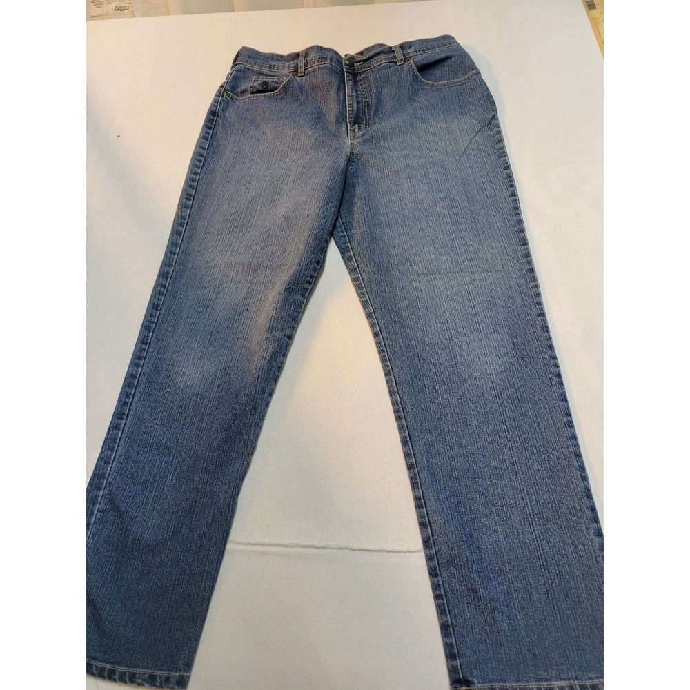 Gloria Vanderbilt Amanda Jeans Womens 18 Medium Wash Straight Leg High Rise 650